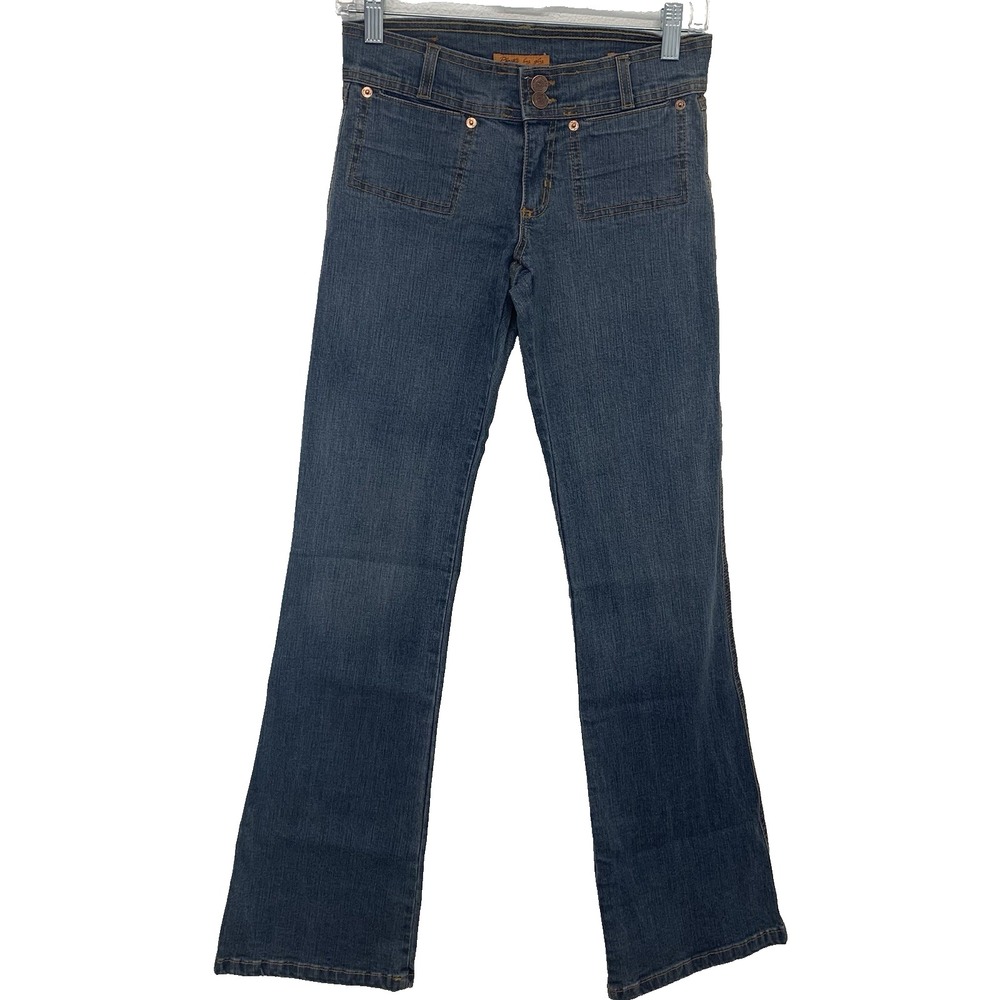 Plastic by Gly Jeans Size 3 Boot Cut Stretch Junior Medium Wash Made USA